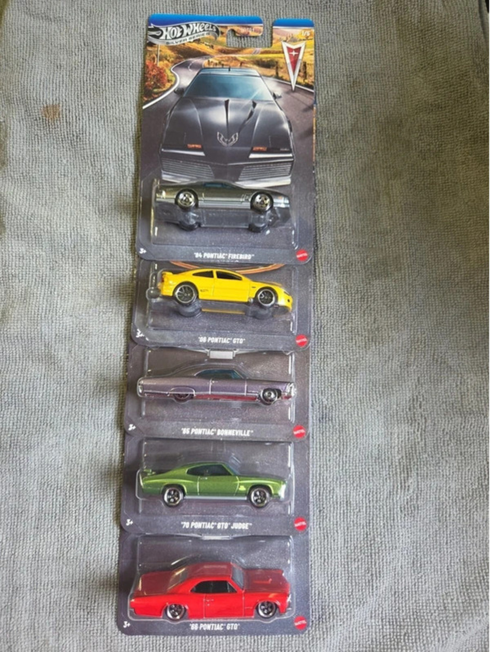Hot wheels silver series 5 piece complete set, new in package, no bent on cards
